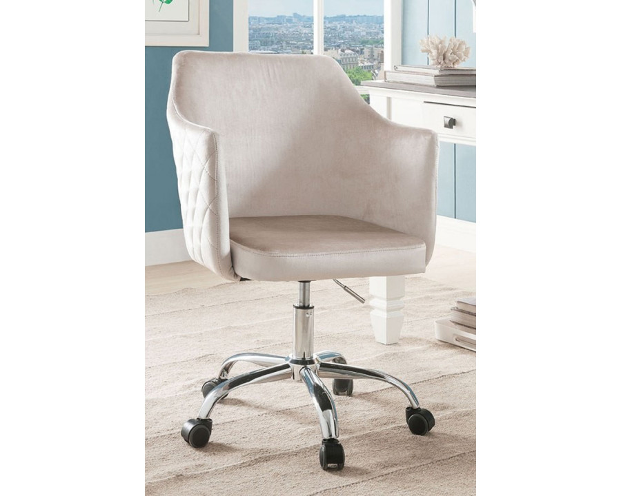 ACME - Cosgair Office Chair in Champagne/Chrome