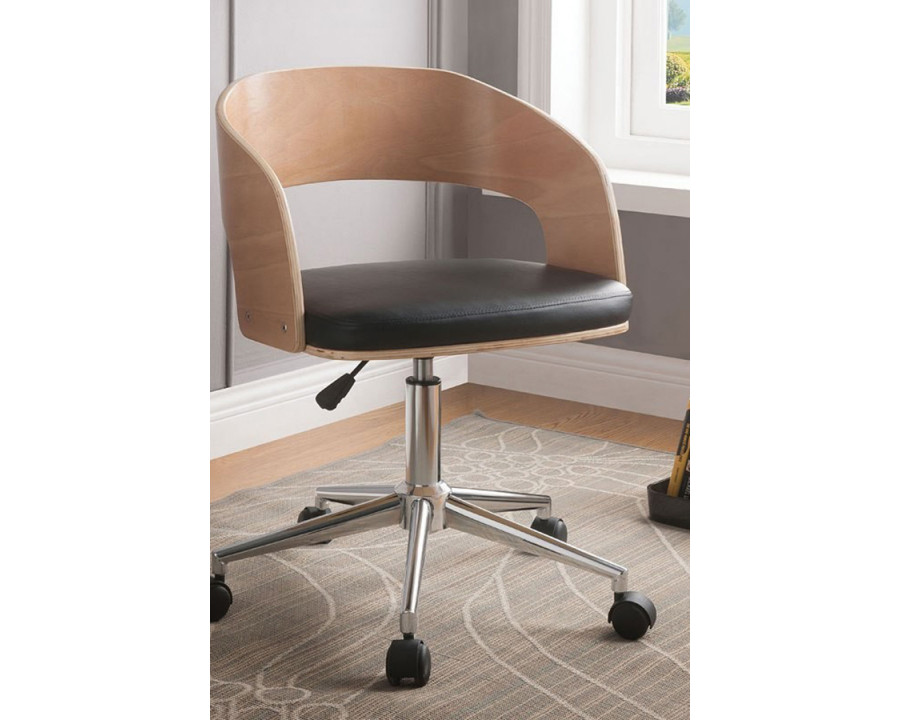 ACME - Yoshiko Office Chair in Black/Beech