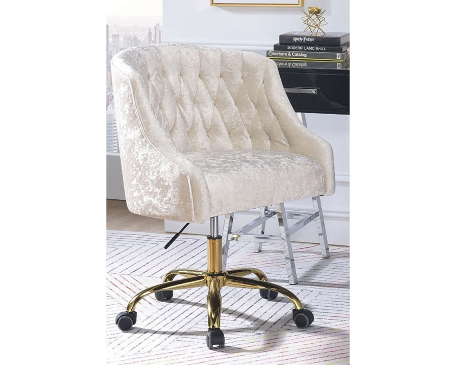 ACME - Levian Office Chair in Vintage Cream/Gold