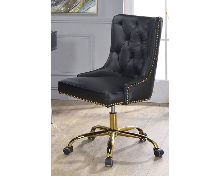 ACME - Purlie Office Chair in Black/Gold