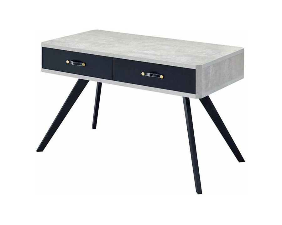 ACME - Magna Writing Desk in Faux Concrete/Black