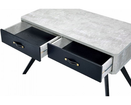 ACME - Magna Writing Desk in Faux Concrete/Black