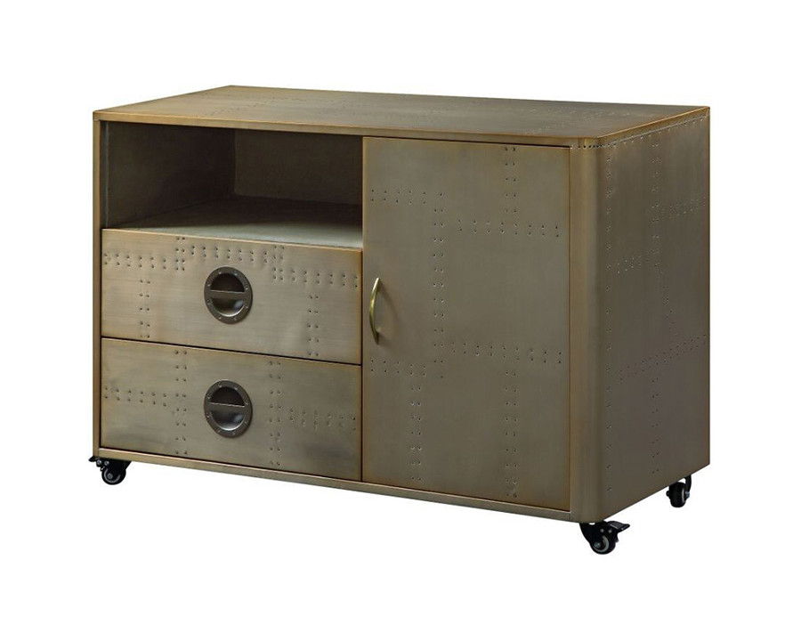 ACME - Jennavieve Cabinet in Gold Aluminum