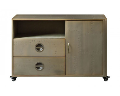 ACME - Jennavieve Cabinet in Gold Aluminum