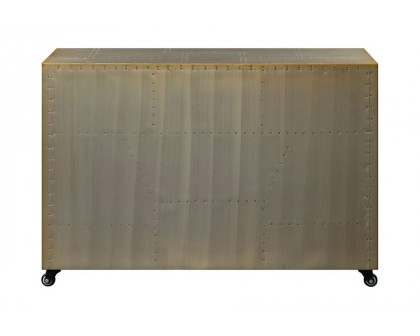 ACME - Jennavieve Cabinet in Gold Aluminum