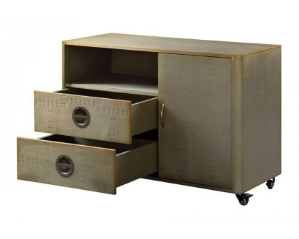 ACME - Jennavieve Cabinet in Gold Aluminum