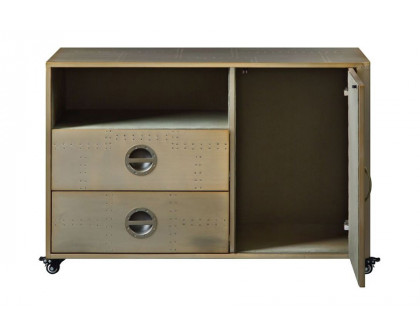 ACME - Jennavieve Cabinet in Gold Aluminum