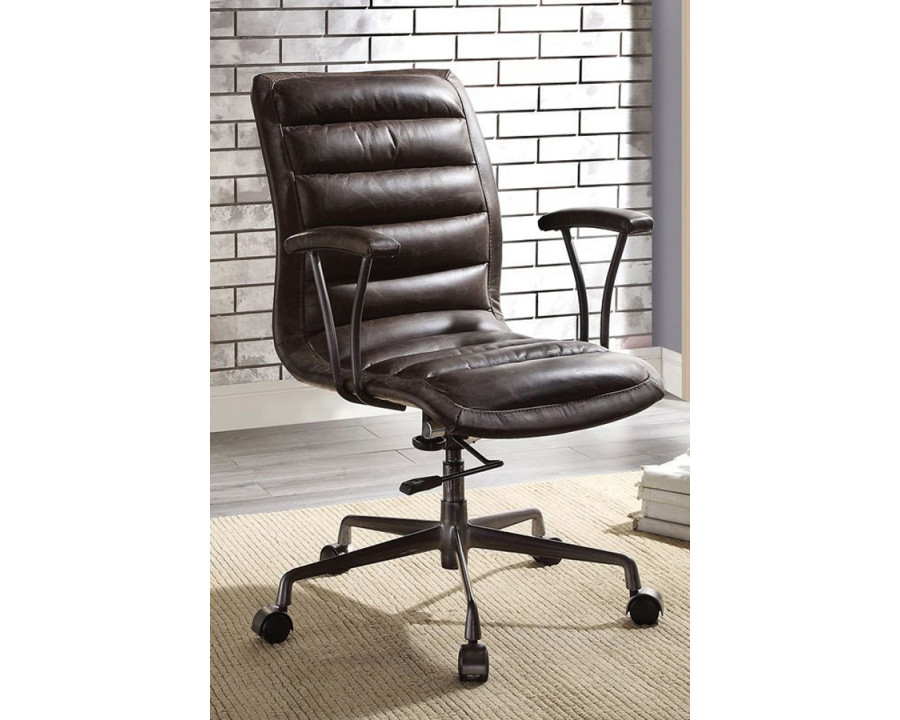 ACME - Zooey Office Chair in Distress Chocolate