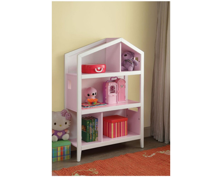 ACME Doll Cottage Bookcase - White/Pink