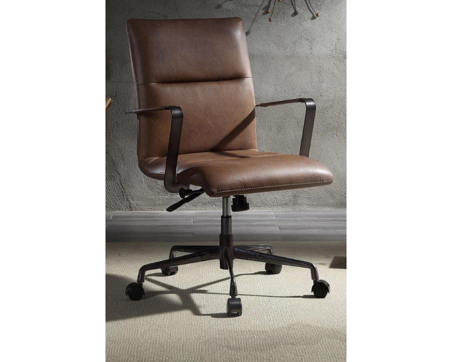 ACME Indra Top Grain Leather Office Chair - Vintage Chocolate