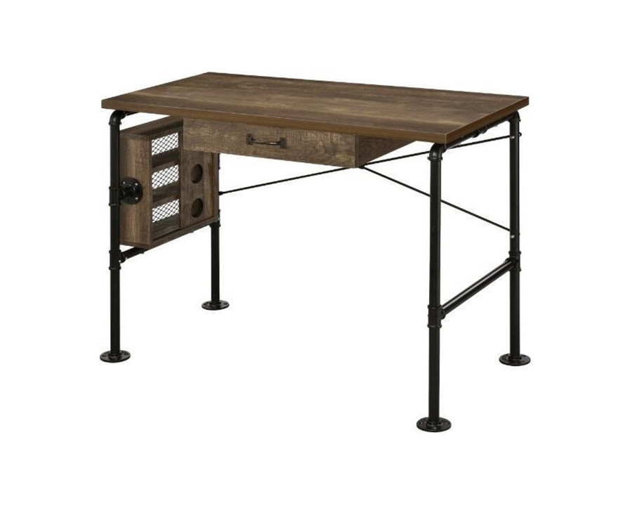 ACME - Endang Writing Desk in Weathered Oak/Black