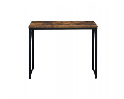 ACME Zaidin Writing Desk - Weathered Oak and Black Finish, W 35"