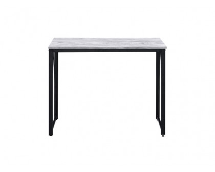 ACME Zaidin Writing Desk - Antique White and Black Finish, W 35"