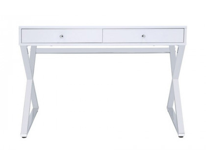 ACME Coleen Writing Desk (Same Ac00895) - White/Chrome