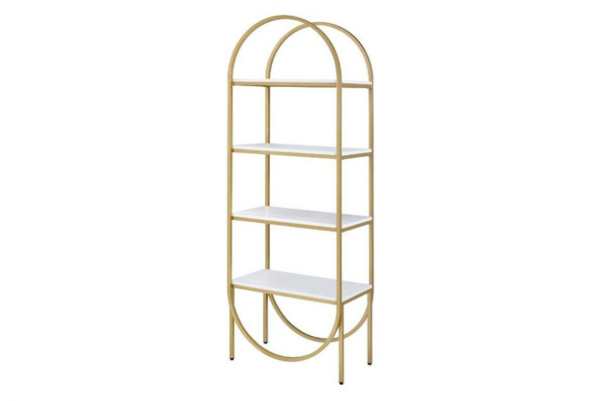 ACME™ Lightmane Bookshelf - White High Gloss/Gold