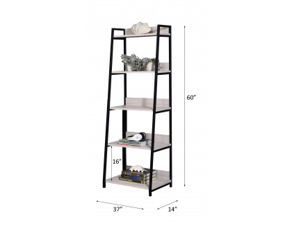 ACME™ Wendral 23"L Bookshelf - Natural/Black, 5-Tier