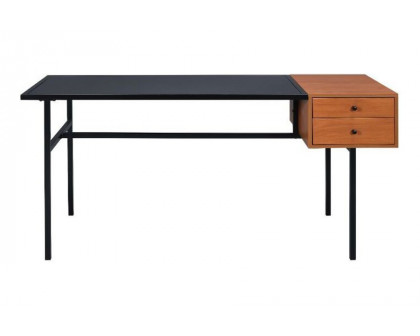 ACME - Oaken Executive Writing Desk in Honey Oak/Black