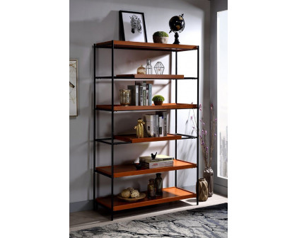 ACME - Oaken Bookshelf in Honey Oak/Black