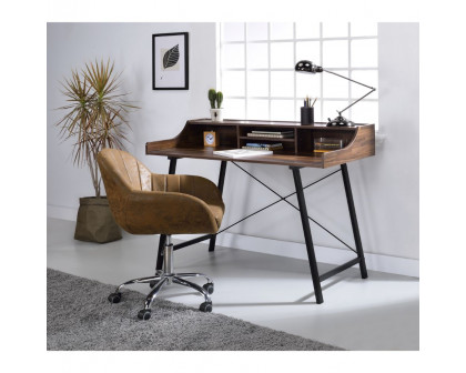 ACME - Sange Writing Desk with Usb in Walnut/Black