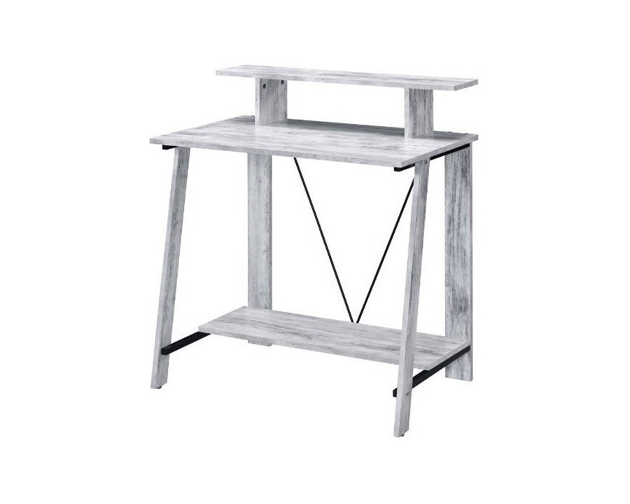 ACME Nypho Writing Desk - Antique White and Black Finish