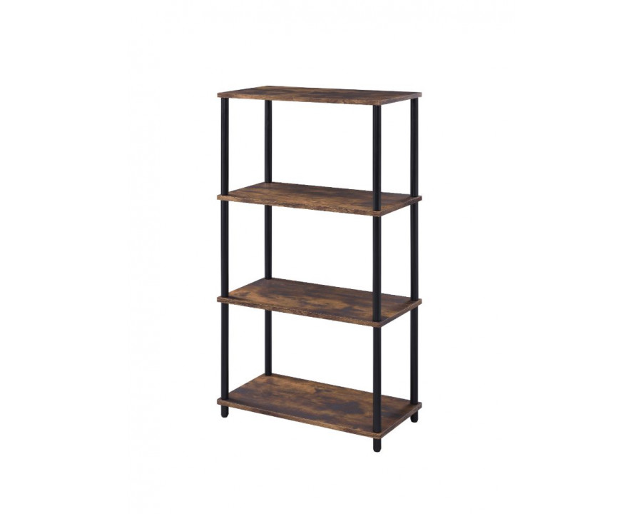 ACME Nypho Bookshelf - Weathered Oak/Black