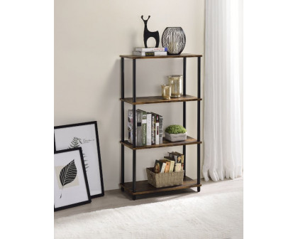 ACME Nypho Bookshelf - Weathered Oak/Black