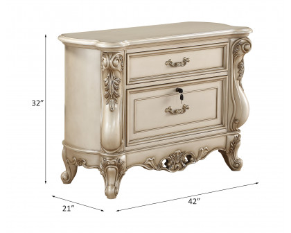 ACME - Gorsedd File Cabinet in Golden Ivory