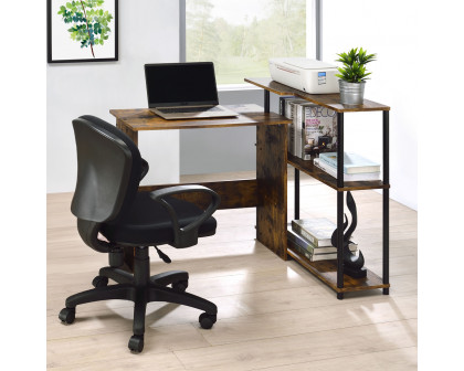 ACME Ievi Writing Desk - Weathered Oak and Black Finish