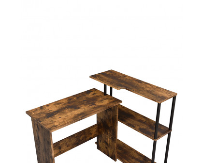 ACME Ievi Writing Desk - Weathered Oak and Black Finish