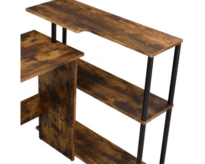 ACME Ievi Writing Desk - Weathered Oak and Black Finish