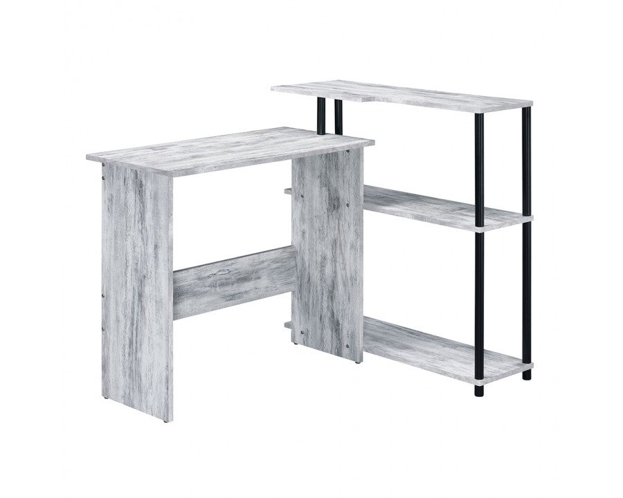 ACME Ievi Writing Desk - Antique White and Black Finish