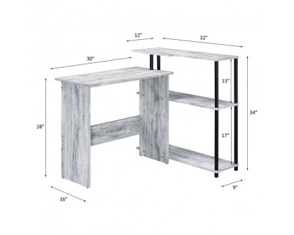 ACME Ievi Writing Desk - Antique White and Black Finish