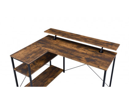 ACME Drebo Writing Desk - Weathered Oak/Black