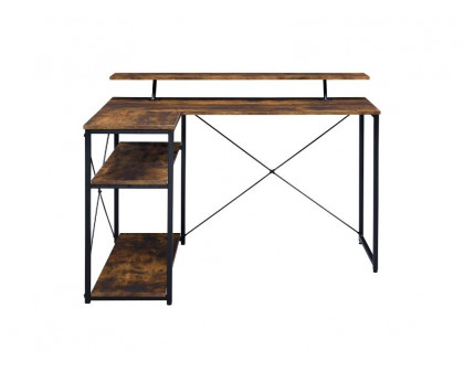 ACME Drebo Writing Desk - Weathered Oak/Black