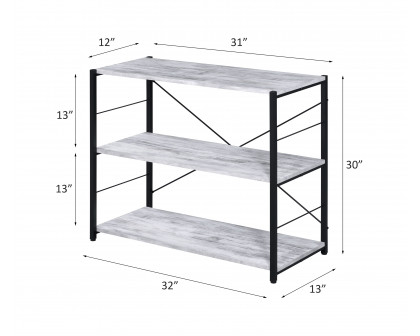 ACME Tesadea Bookshelf - Antique White/Black