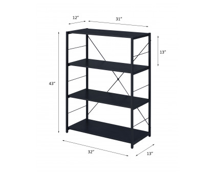 ACME Tesadea Bookshelf - Black, 4-Tier (92775)