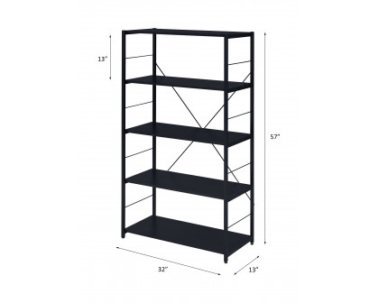 ACME Tesadea Bookshelf - Black Finish, 5-Tier