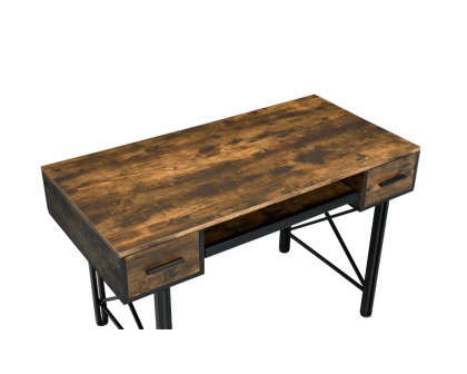 ACME - Settea Computer Desk in Weathered Oak/Black