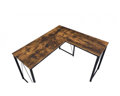 ACME Zetri Writing Desk - Weathered Oak/Black