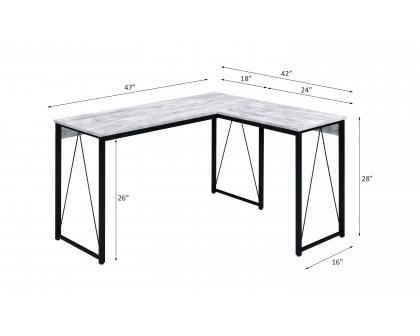 ACME Zetri Writing Desk - Antique White/Black