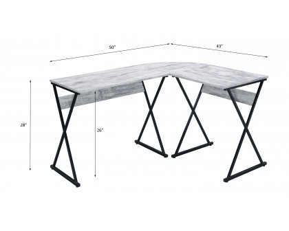 ACME Zafiri Writing Desk - Antique White and Black Finish