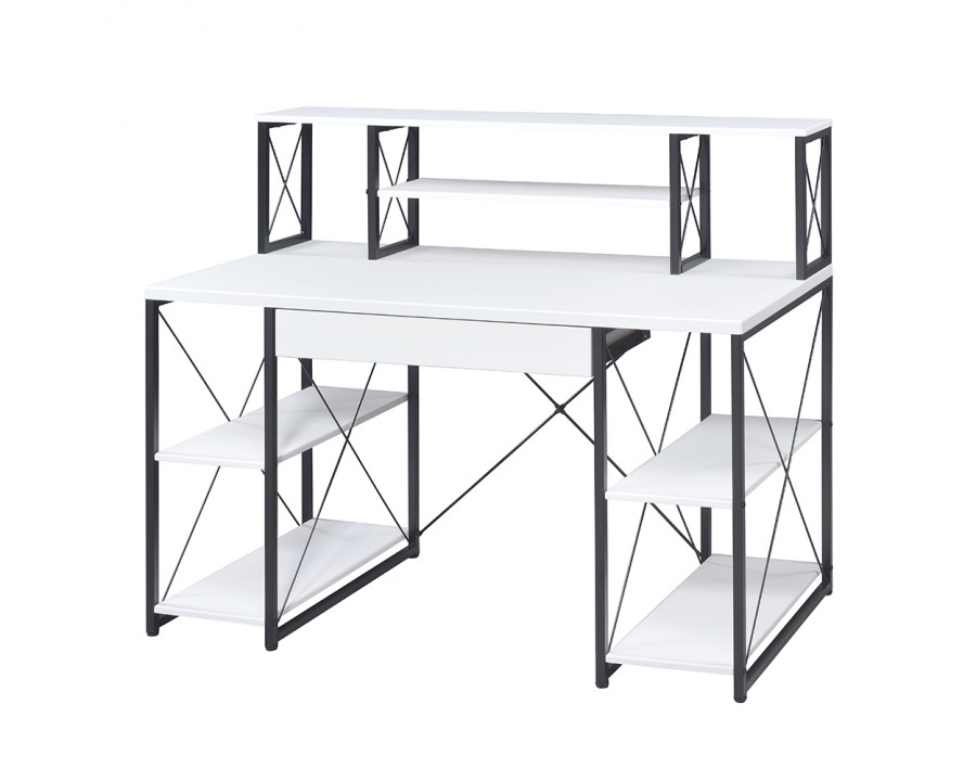 ACME Amiel Music Recording Studio Desk - White and Black