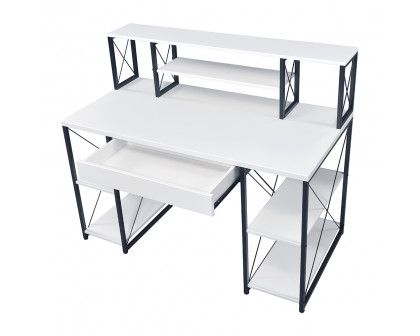 ACME Amiel Music Recording Studio Desk - White and Black