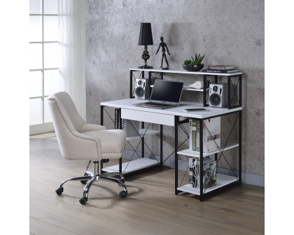 ACME Amiel Music Recording Studio Desk - White and Black