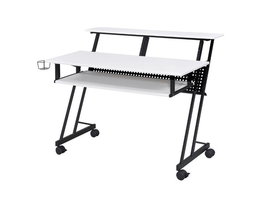 ACME Suitor Music Recording Studio Desk - White and Black