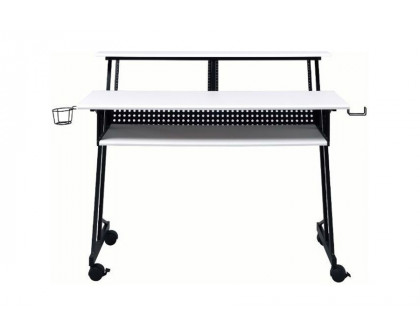 ACME Suitor Music Recording Studio Desk - White and Black