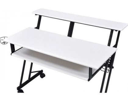 ACME Suitor Music Recording Studio Desk - White and Black