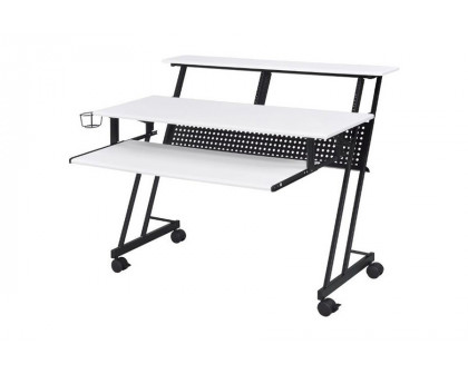 ACME Suitor Music Recording Studio Desk - White and Black