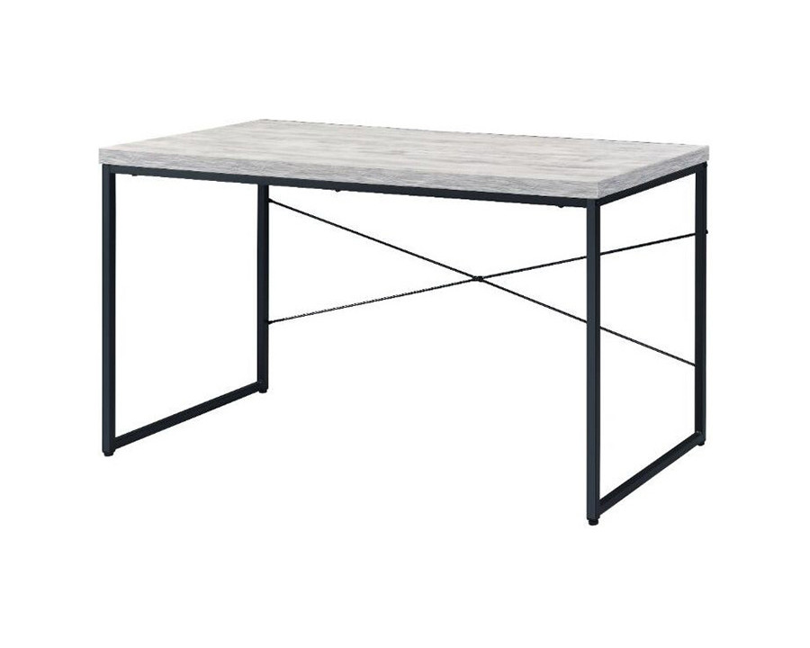 ACME Jurgen Desk - Antique White and Black