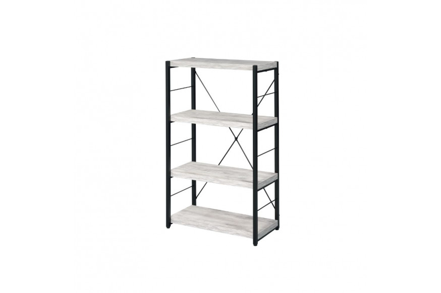 ACME™ Jurgen Bookshelf - Antique White and Black